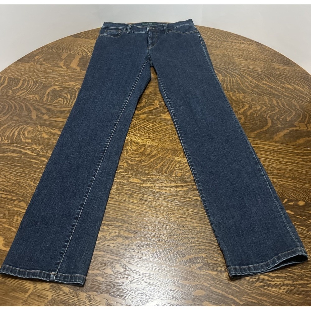 Lauren Ralph Lauren Straight Jeans Womens 8 Blue Stretch Denim Classic Fit